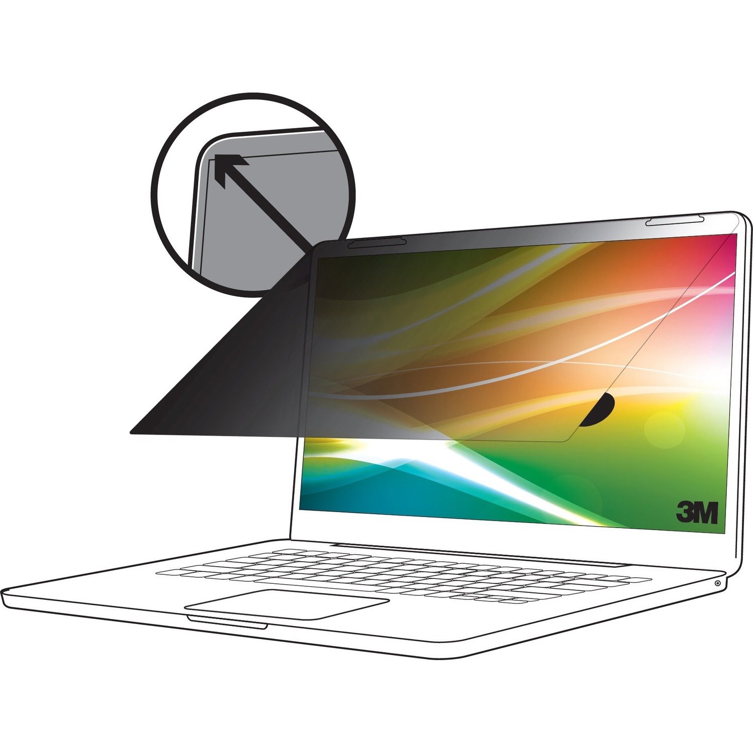 3M&trade; Bright Screen Privacy Filter for Microsoft&reg; Surface&reg; Pro 4, 5, 6, 7 12.3in, 3:2, BPTMS001