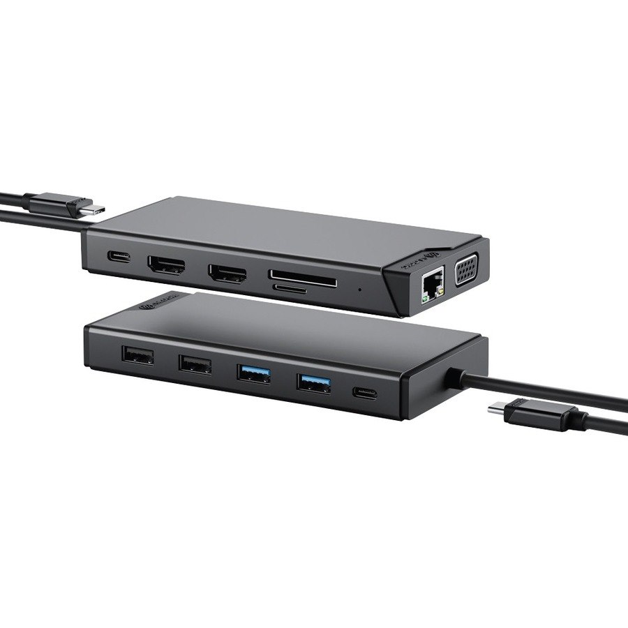 Alogic MV2 USB Type A, USB Type C Docking Station for Notebook - SD, microSD - 100 W - Black