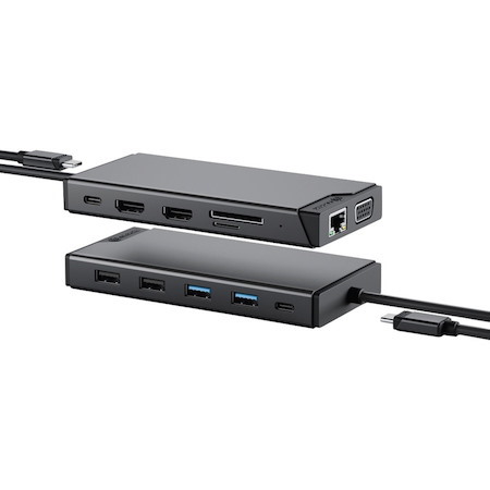Alogic MV2 USB Type A, USB Type C Docking Station for Notebook - SD - 100 W - Black