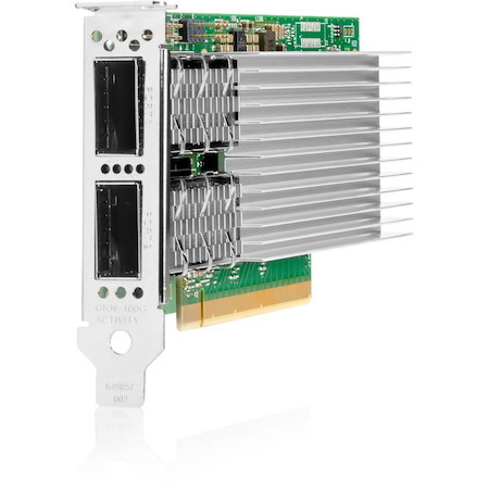 HPE E810-CQDA2 100Gigabit Ethernet Card for Server - 100GBase-X - QSFP28 - Standup