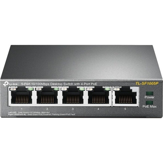 TP-Link TL-SF1005P 5 Ports Ethernet Switch - Fast Ethernet - 10/100Base-T