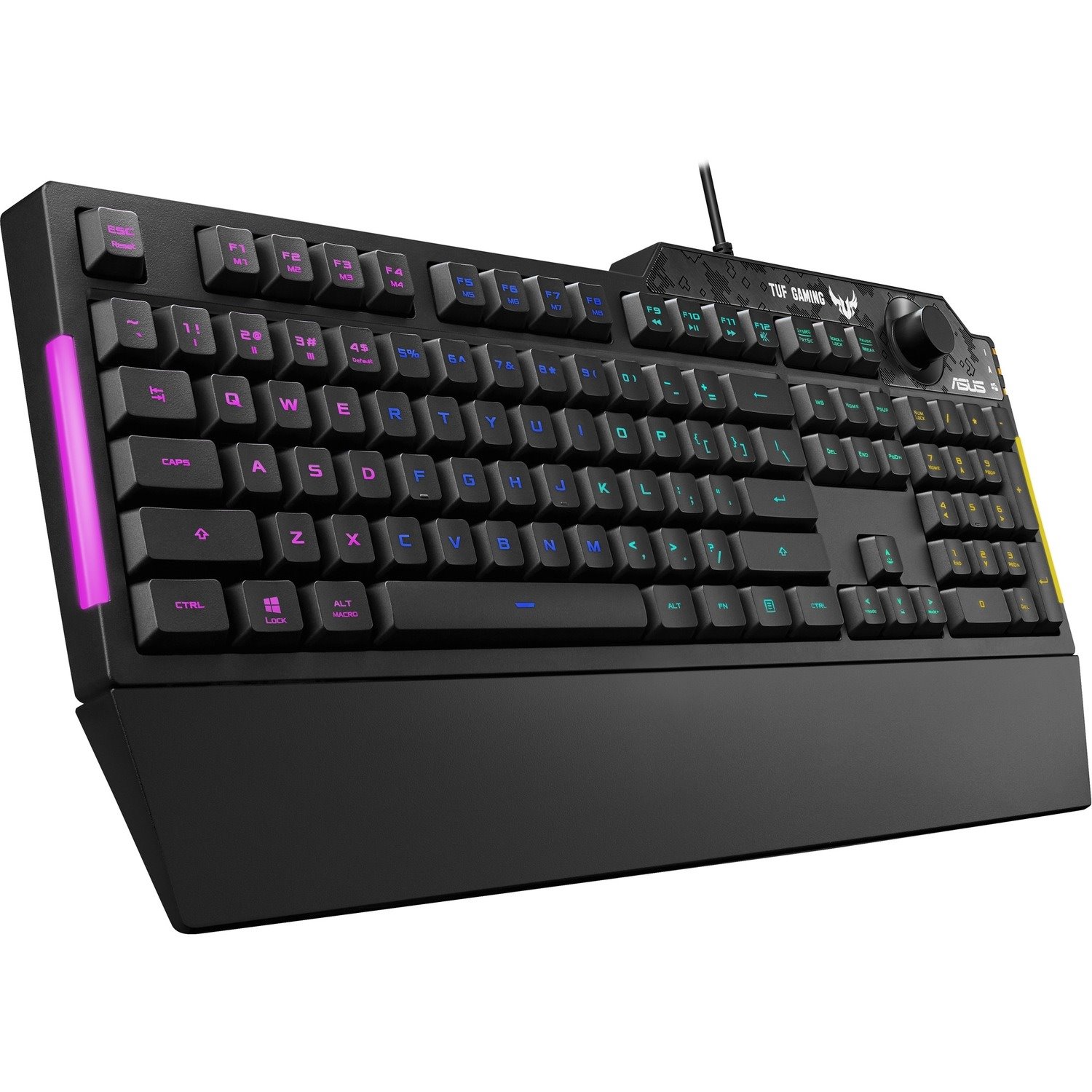 TUF Gaming Keyboard - Cable Connectivity - USB 2.0 Interface - RGB LED - Black