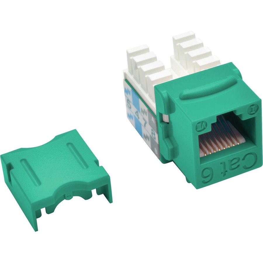 Eaton Tripp Lite Series Cat6/Cat5e 110 Style Punch Down Keystone Jack - Green, TAA