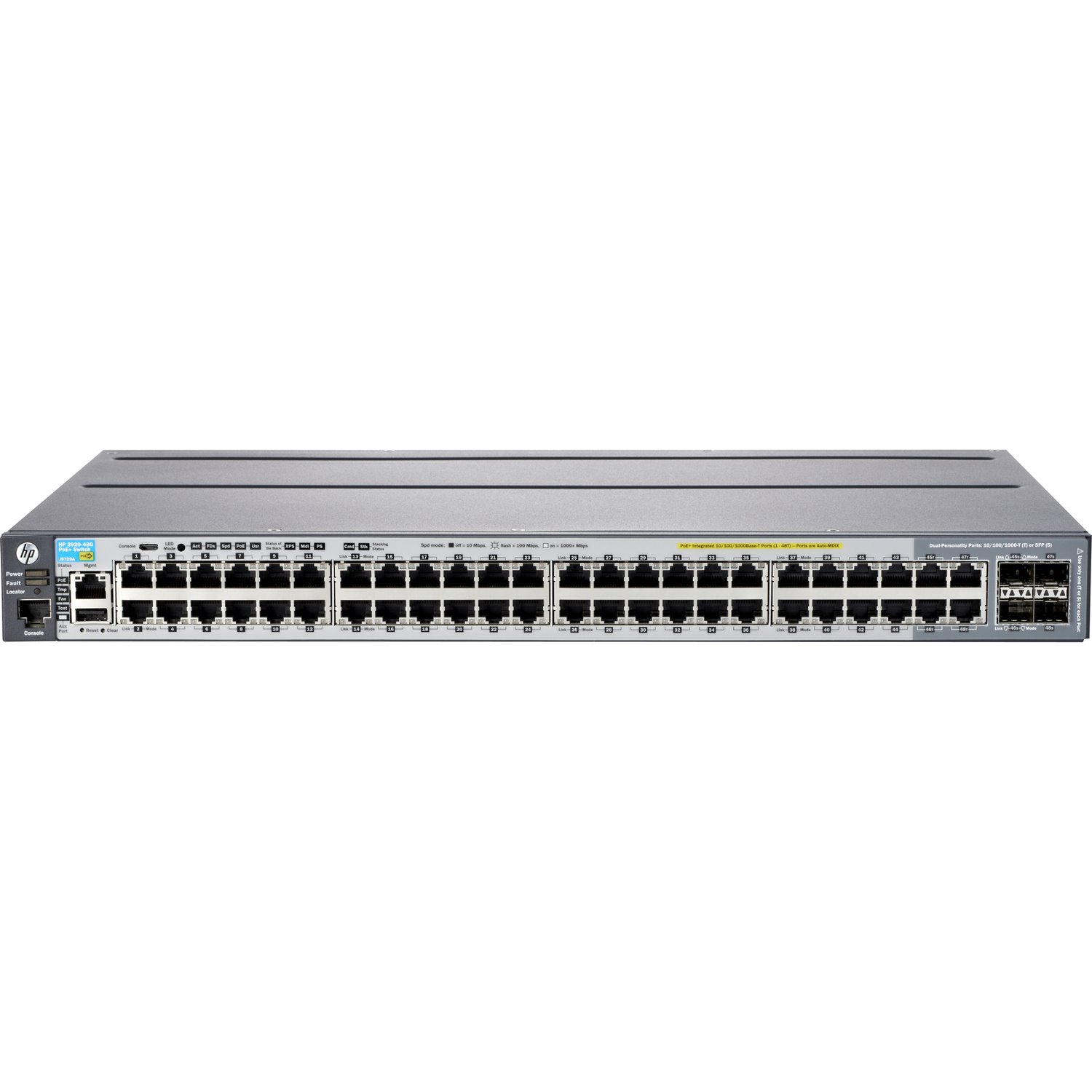 HPE 2920 2920-48G-PoE+ 44 Ports Manageable Layer 3 Switch - 10/100/1000Base-T