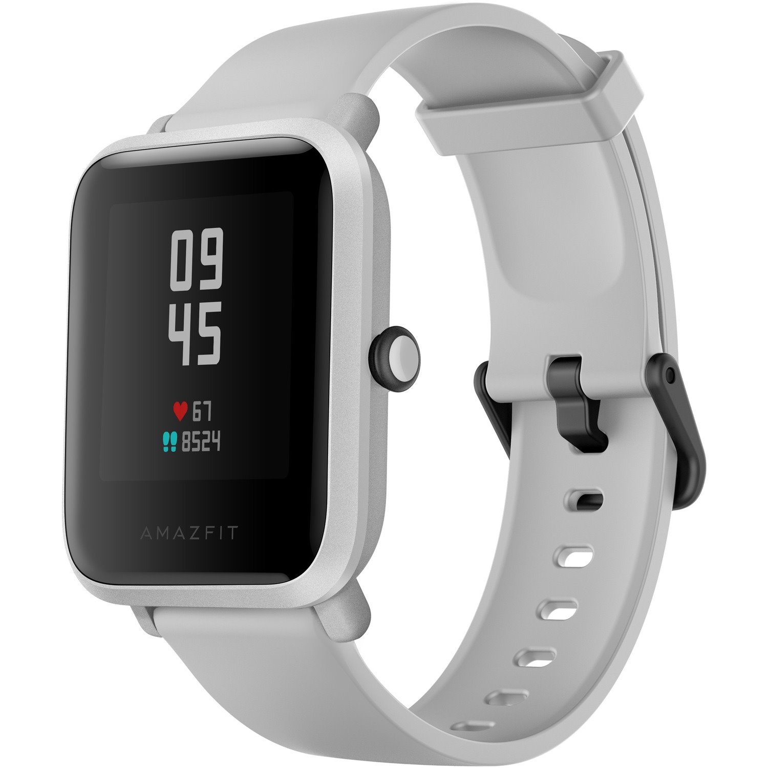 Amazfit Bip S Smart Watch - White Rock Body Color - Polycarbonate, Stainless Steel Body Material - Silicone, Thermoplastic Polyurethane (TPU) Band Material