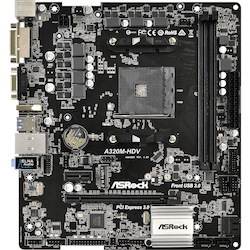 ASRock A320M-HDV Desktop Motherboard - AMD A320 Chipset - Socket AM4 - Micro ATX