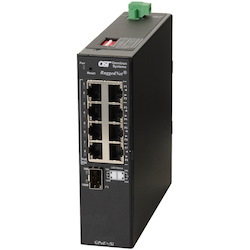 Omnitron Systems RuggedNet Unmanaged Industrial Gigabit PoE+, SFP, RJ-45, Ethernet Fiber Switch