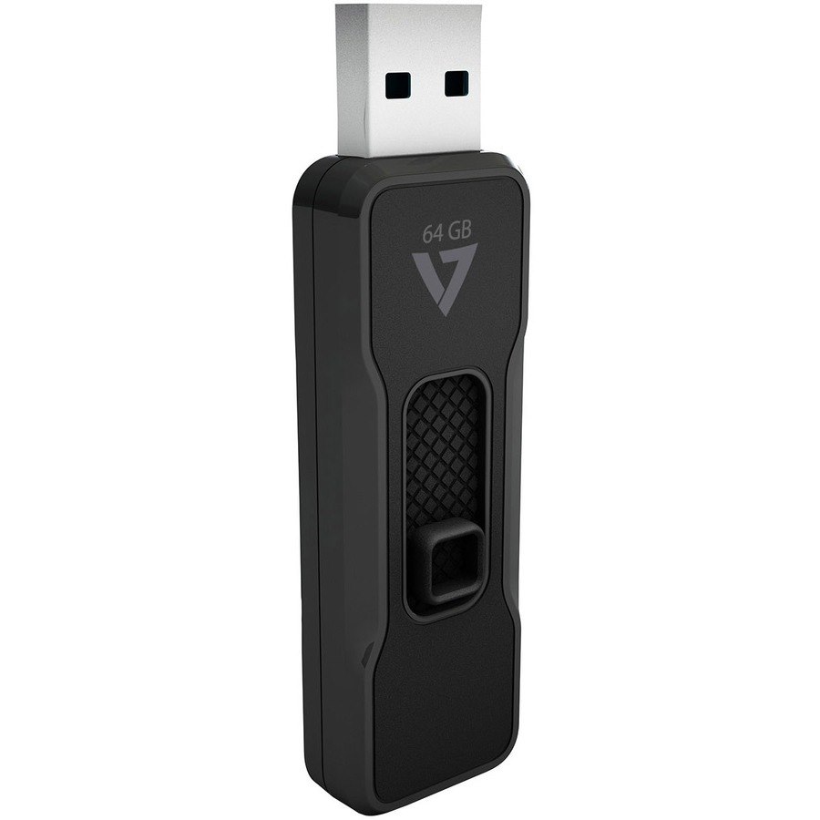 V7 64GB USB 2.0 Flash Drive - With Retractable USB Connector