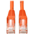 Eaton Tripp Lite Series Cat6 Gigabit Snagless Molded (UTP) Ethernet Cable (RJ45 M/M), PoE, Orange, 10 ft. (3.05 m)