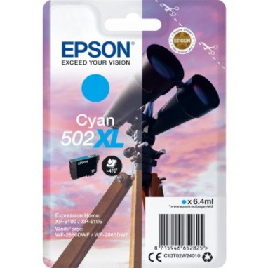 Epson 502XL Original High Yield Inkjet Ink Cartridge - Single Pack - Cyan - 1 Pack