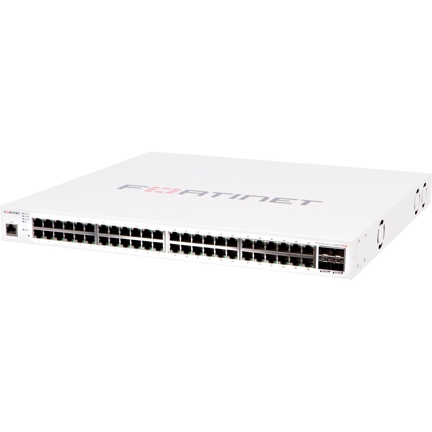 Fortinet FortiSwitch D 448D-POE 48 Ports Manageable Ethernet Switch - Gigabit Ethernet, 10 Gigabit Ethernet - 10/100/1000Base-TX, 10GBase-X