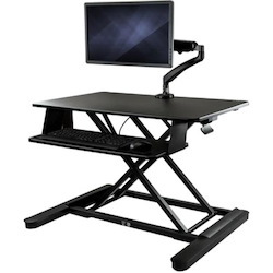 StarTech.com Sit-Stand Desk Converter with Monitor Arm - Up to 26" Monitor - 35&acirc;&euro; Wide Work Surface - Height Adjustable Standing Desk Converter