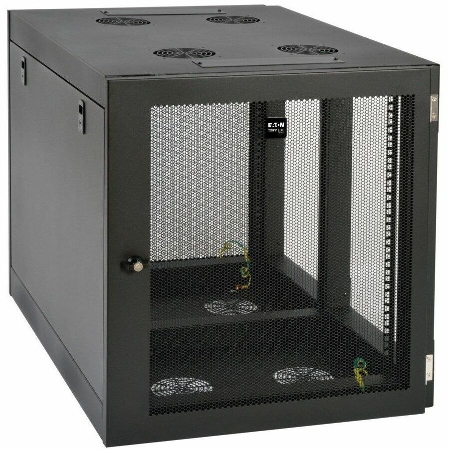 Eaton Tripp Lite Series SmartRack 12U Heavy-Duty Low-Profile Server-Depth Side-Mount Wall-Mount Small Rack Enclosure