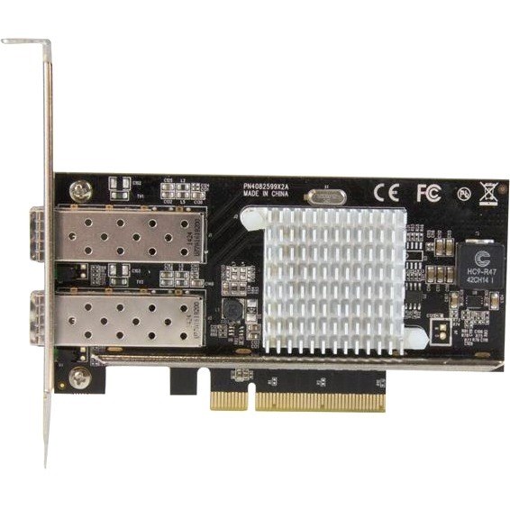 StarTech.com 10G Network Card - 2x 10G Open SFP+ Multimode LC Fiber Connector - Intel 82599 Chip - Gigabit Ethernet Card