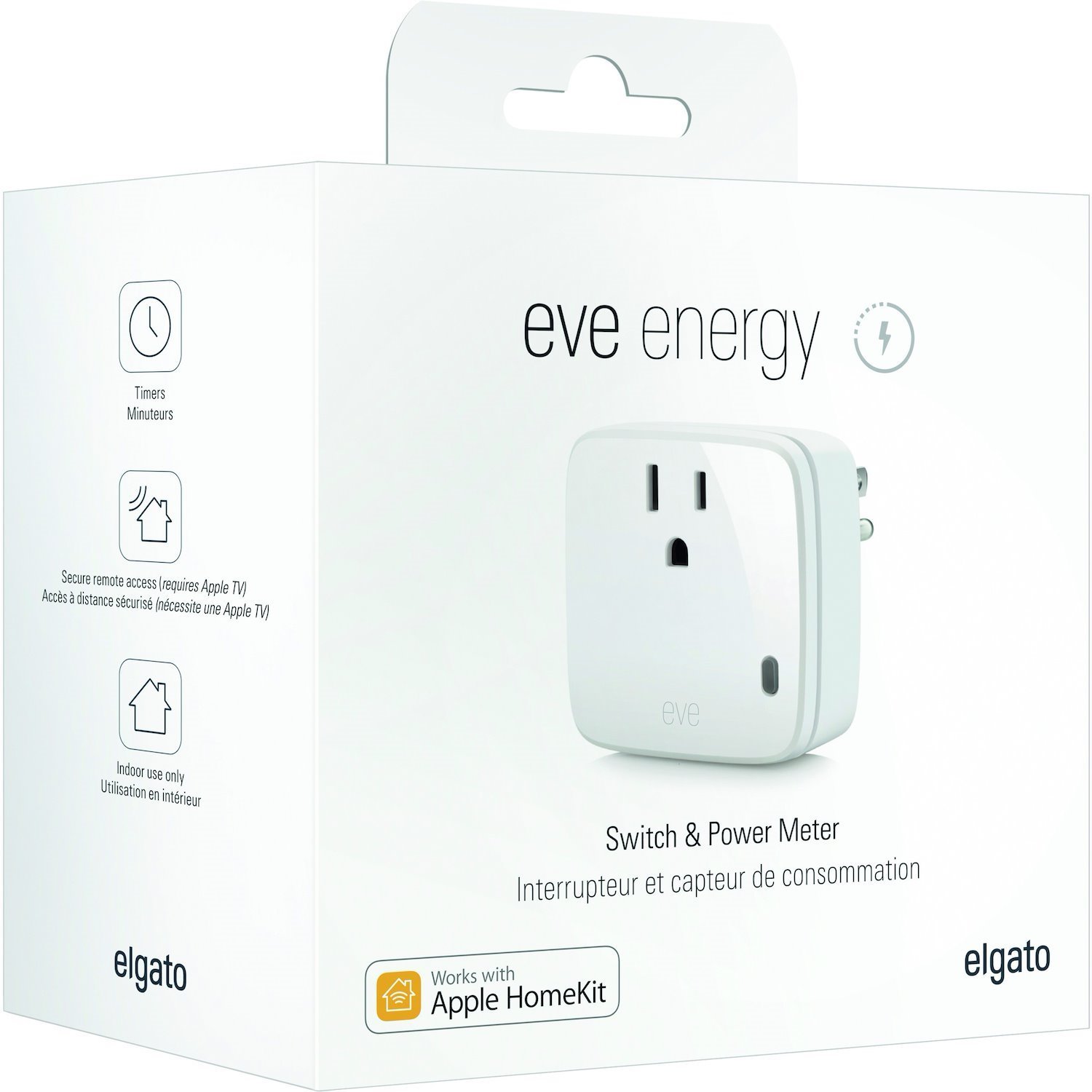 Eve Energy-Smart Plug & Power Meter with built-in schedules and Apple HomeKit technology, Bluetooth Low Energy