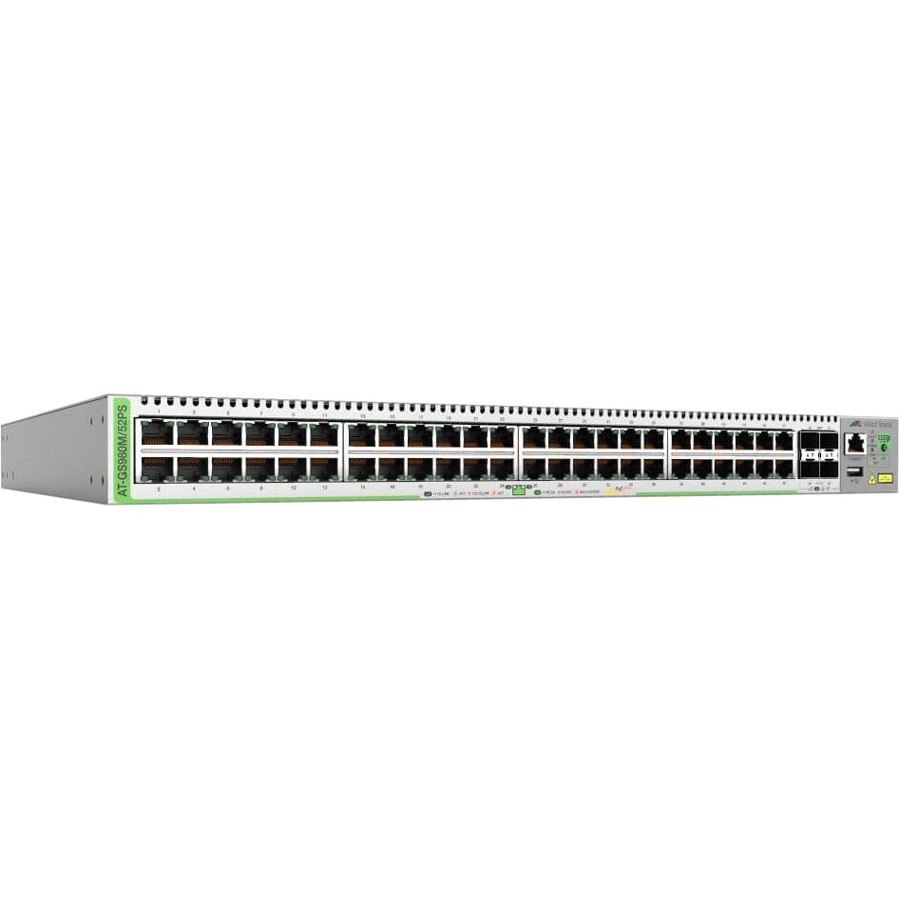 Allied Telesis 48 10/100/1000T-POE+ Switch With 4 SFP Slots