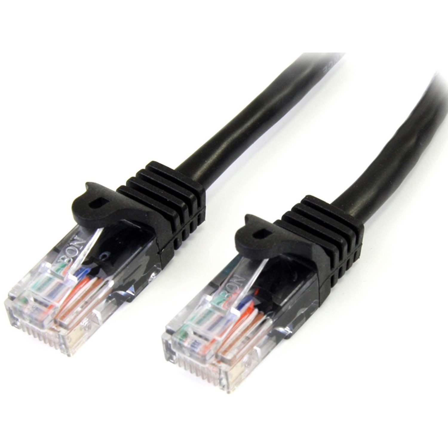 StarTech.com 3 m Black Cat5e Snagless RJ45 UTP Patch Cable - 3m Patch Cord - Ethernet Patch Cable - RJ45 Male to Male Cat 5e Cable