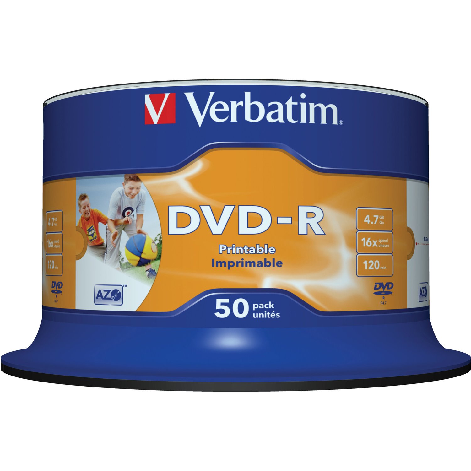 Verbatim 43533 DVD Recordable Media - DVD-R - 16x - 4.70 GB - 50 Pack Spindle