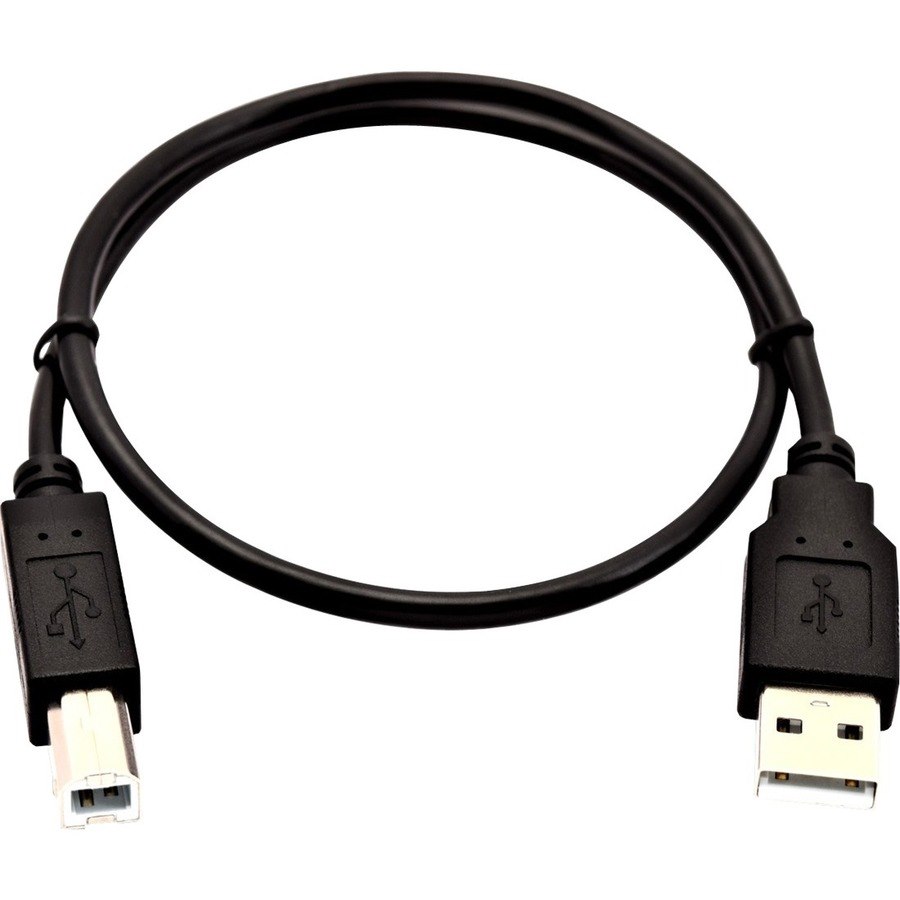 V7 V7USB2AB-50C-1E 50 cm USB Data Transfer Cable for Peripheral Device, Printer, Scanner, Flash Drive, Network Adapter