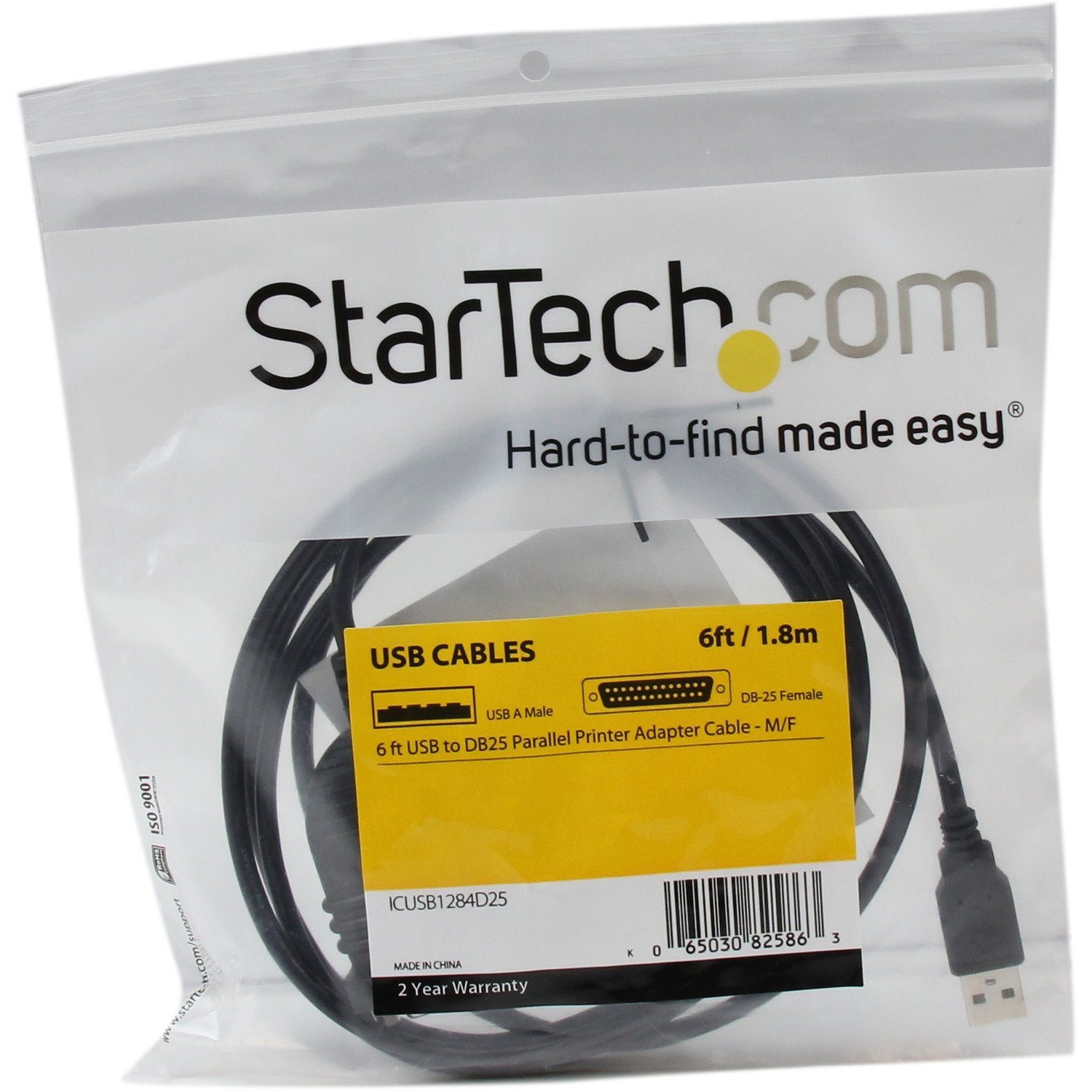 StarTech.com Parallel printer adapter - USB - DB25 parallel - 6 ft