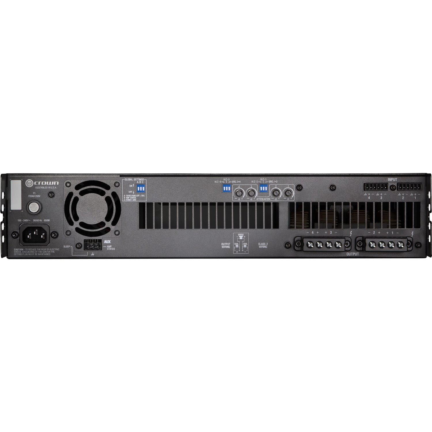 Crown DriveCore Install 4|600 Amplifier - 2400 W RMS - 4 Channel - Black