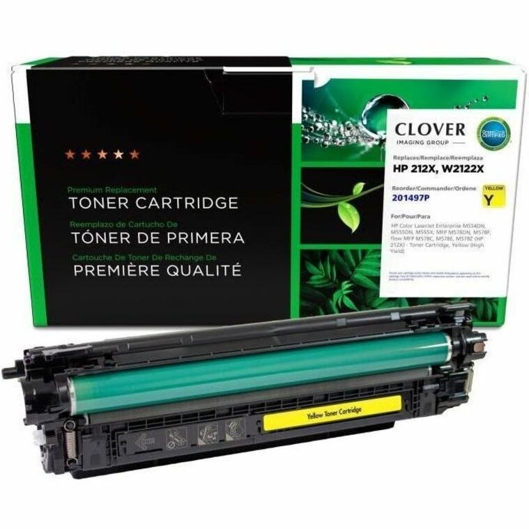 Clover Imaging Remanufactured High Yield Yellow Toner Cartridge (New Chip) for HP 212X (W2122X)