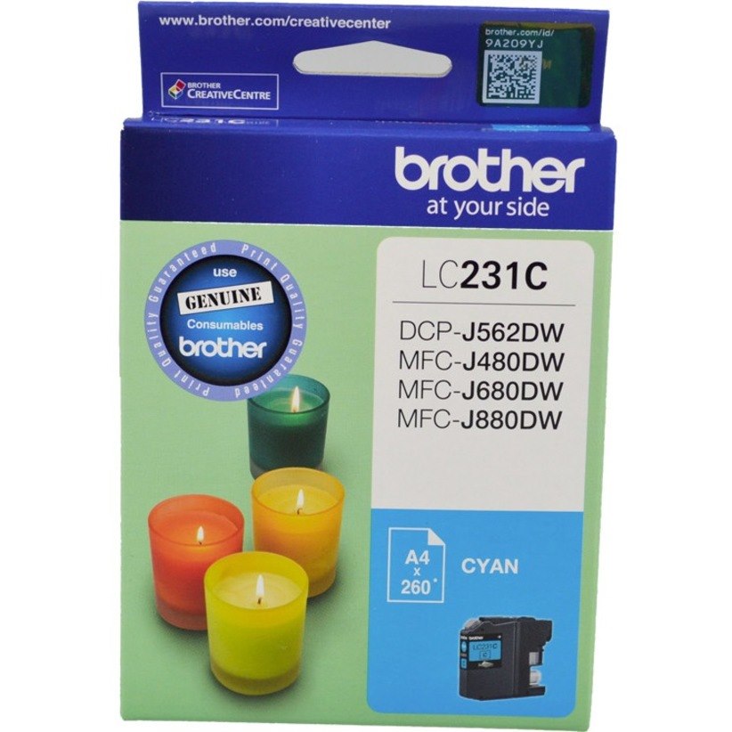 Brother LC231C Original Standard Yield Inkjet Ink Cartridge - Cyan Pack