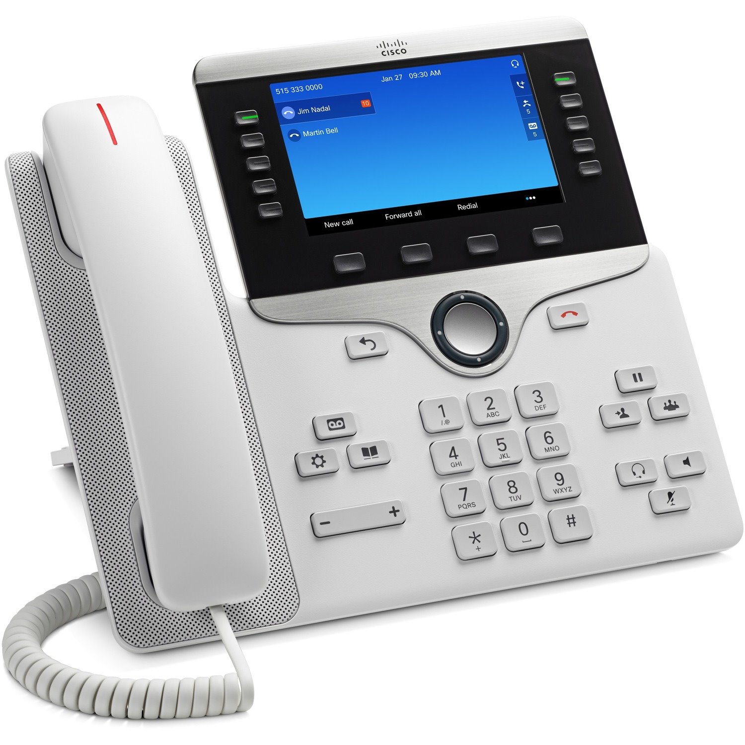 Cisco 8841 IP Phone - Corded - Wall Mountable - White