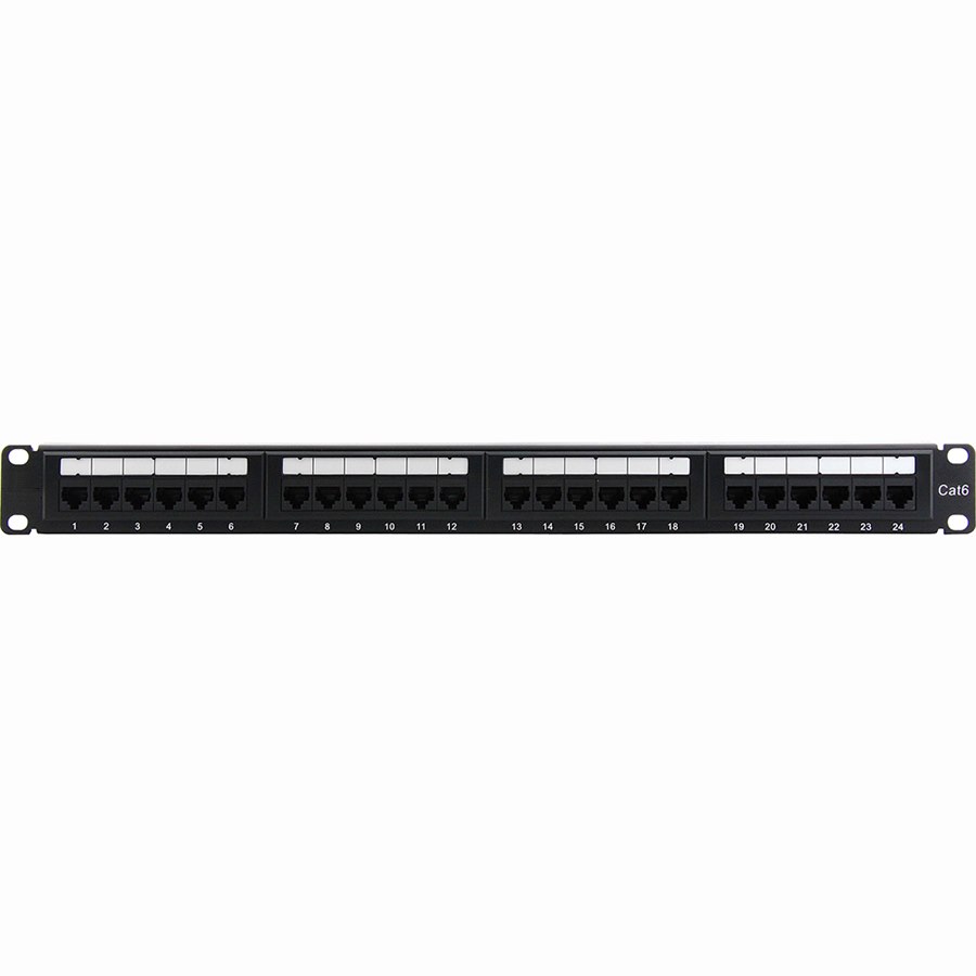 4XEM 24 Port CAT6 Rackmount Patch Panel