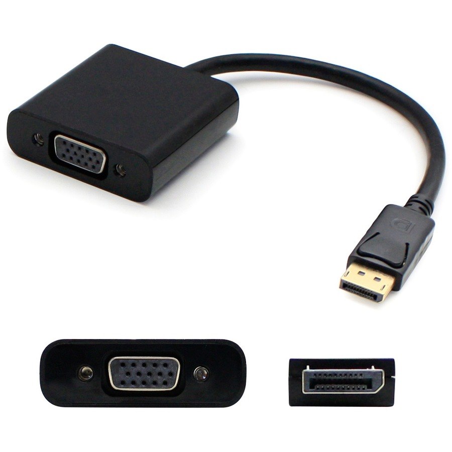 Lenovo 57Y4393 Compatible DisplayPort 1.2 Male to VGA Female Black Adapter For Resolution Up to 1920x1200 (WUXGA)