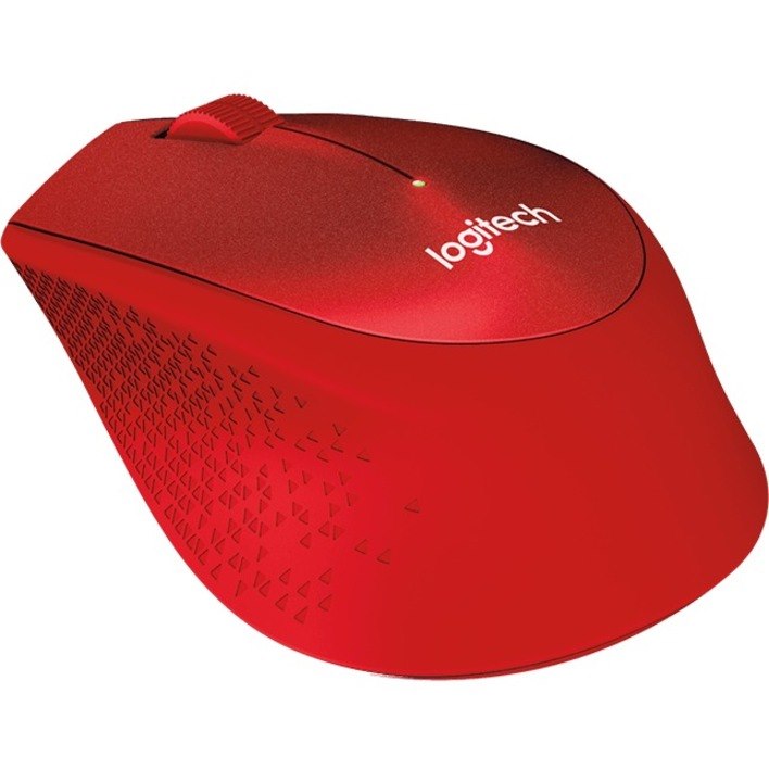 Logitech M330 Mouse - Radio Frequency - USB - Optical - 3 Button(s) - Red