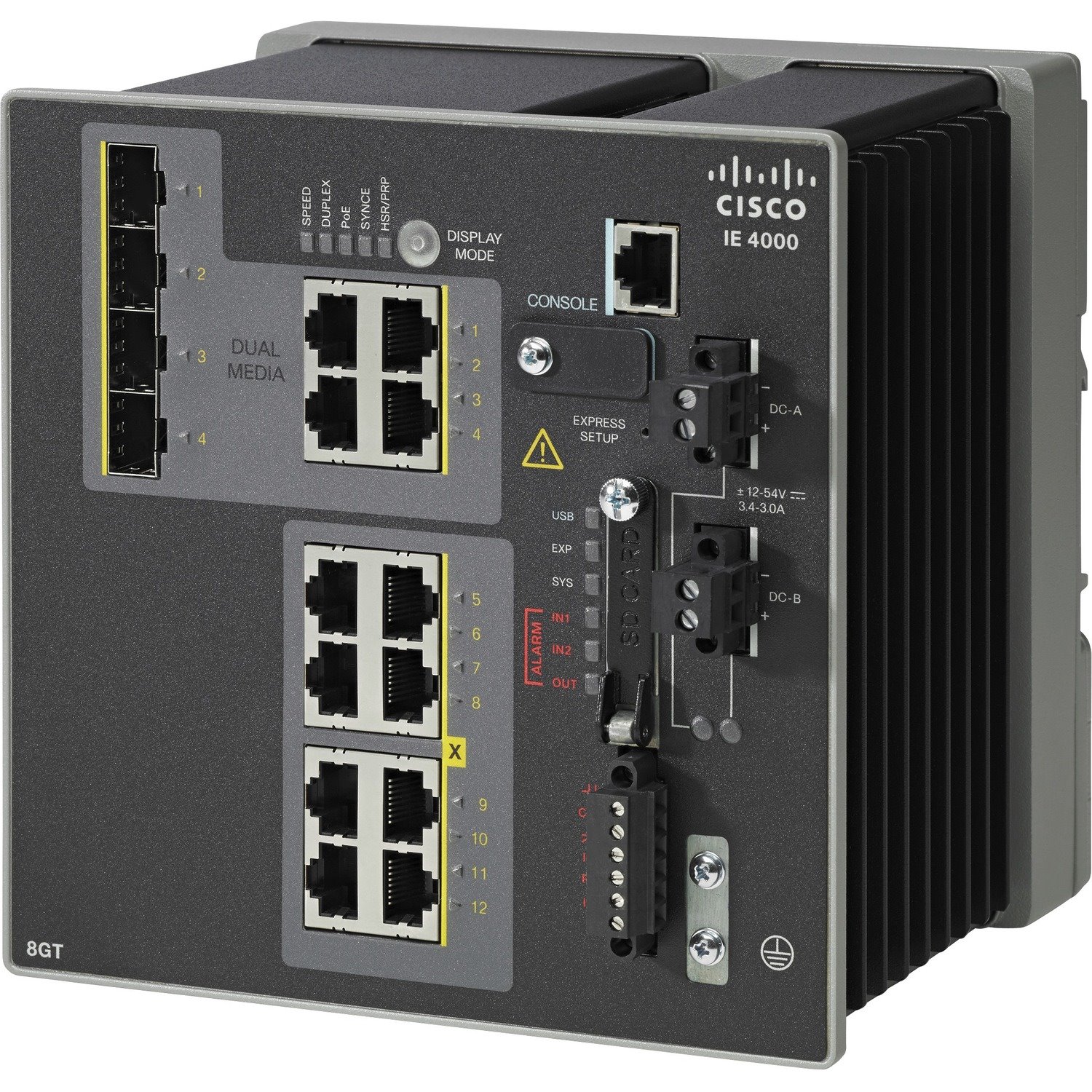 Cisco 4000 IE-4000-8GT4G-E 12 Ports Manageable Layer 3 Switch - Gigabit Ethernet - 10/100/1000Base-TX, 1000Base-X - Refurbished