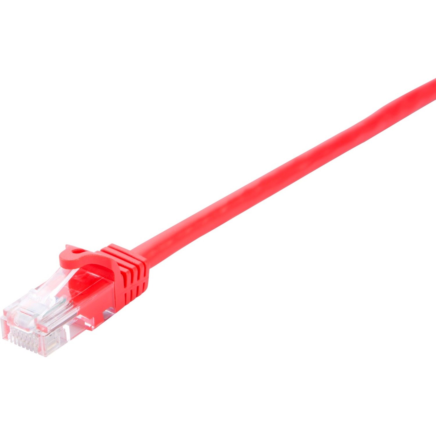 V7 V7CAT6UTP-01M-RED-1E 1 m Category 6 Network Cable for Modem, Patch Panel, Network Card