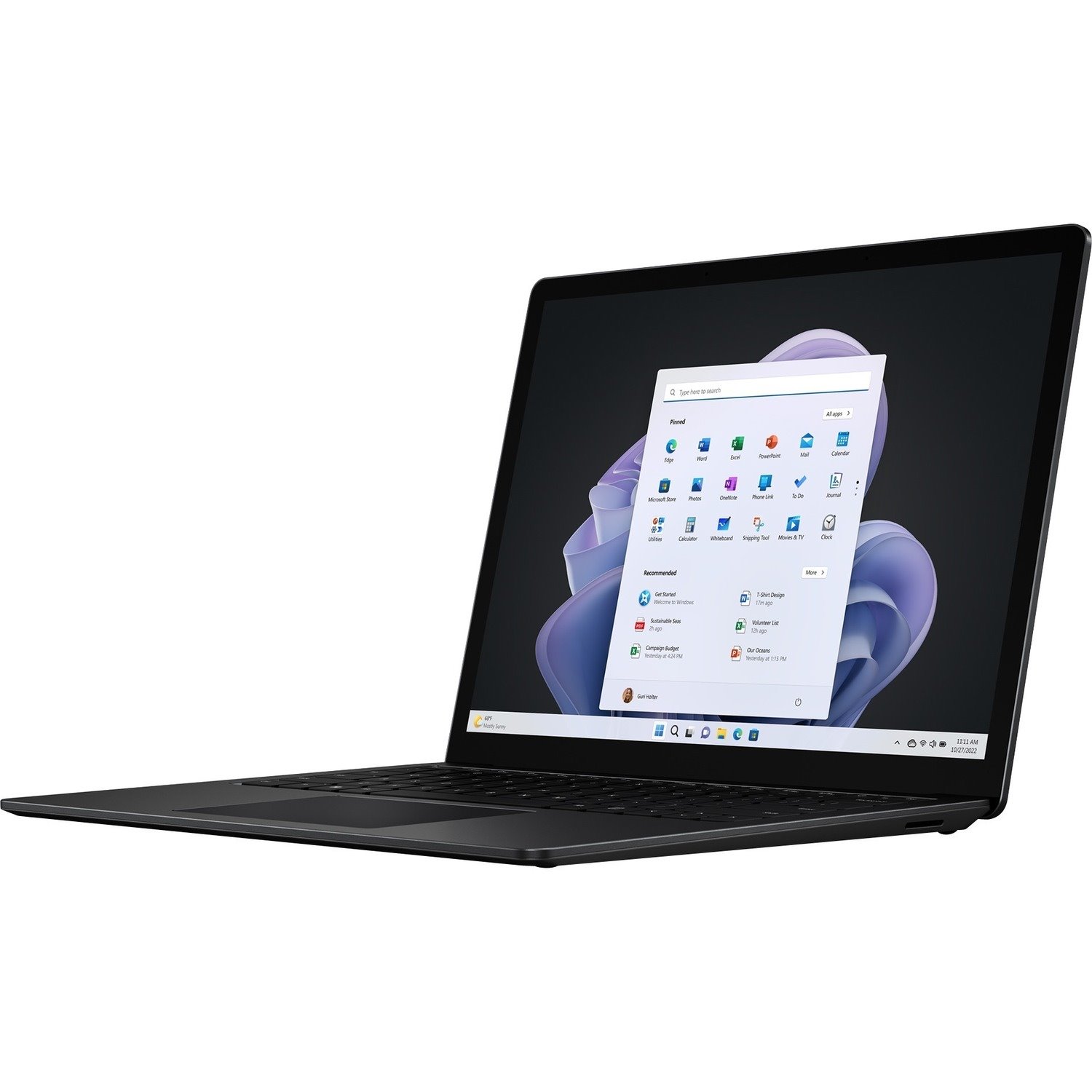 Microsoft Surface Laptop 5 13.5" Touchscreen Notebook - Intel Core i7 12th Gen i7-1265U - Intel Evo Platform - 16 GB - 256 GB SSD - Matte Black