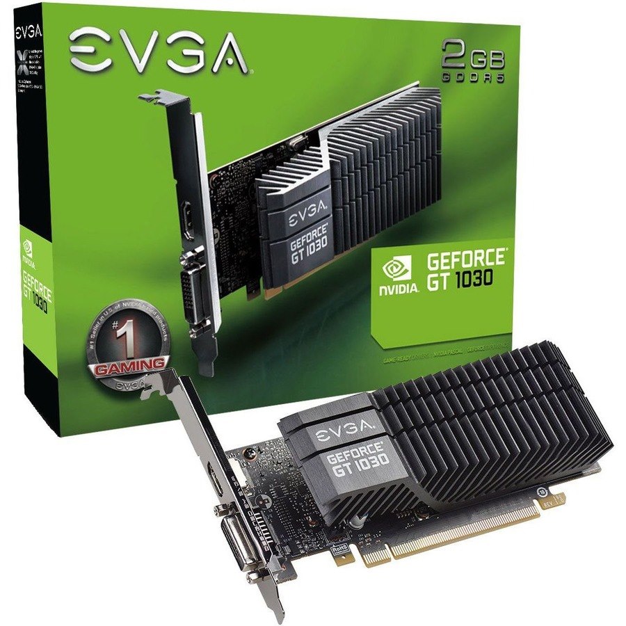 EVGA NVIDIA GeForce GT 1030 Graphic Card - 2 GB GDDR5 - Low-profile