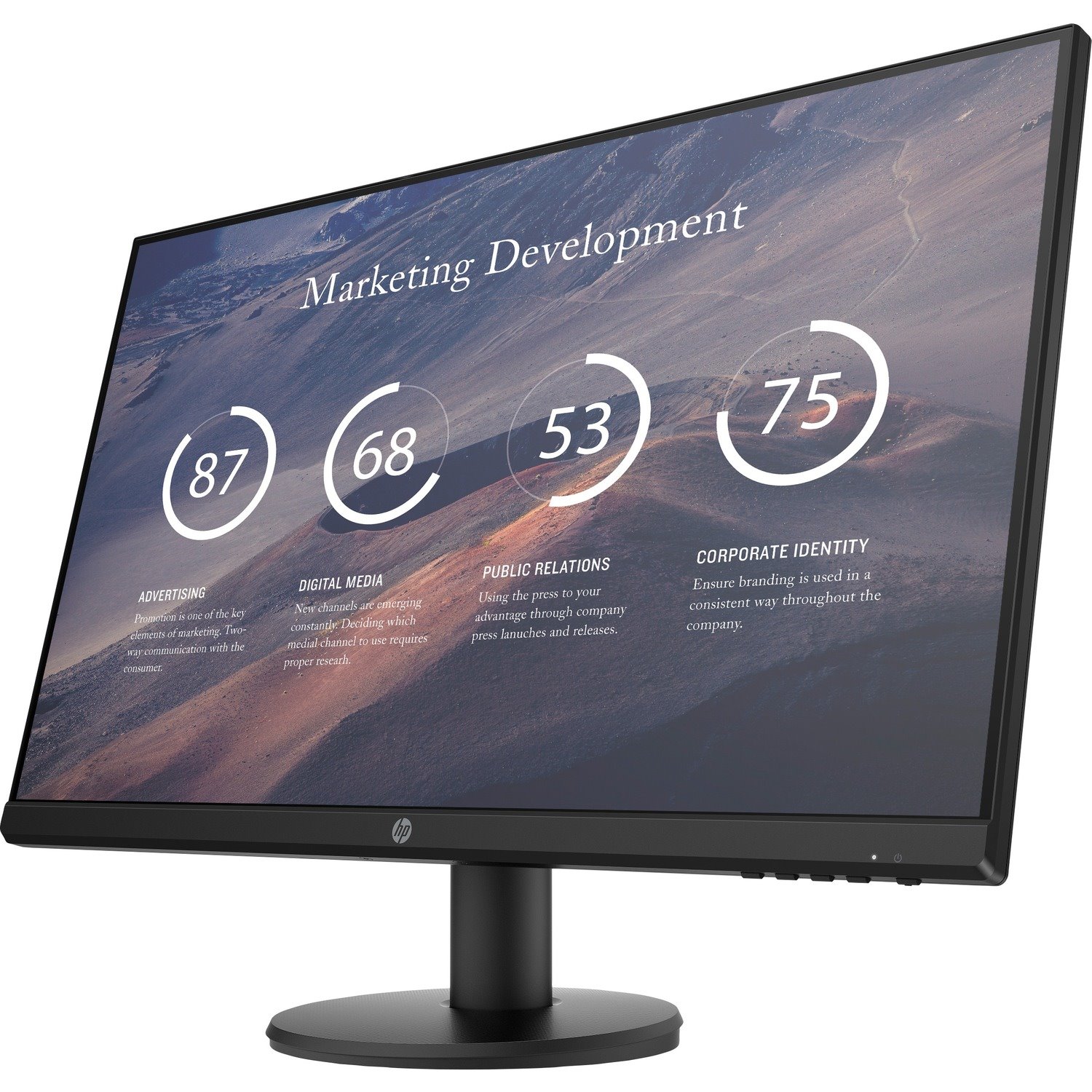 HP P27v G4 27" Class Full HD LCD Monitor - 16:9 - Black