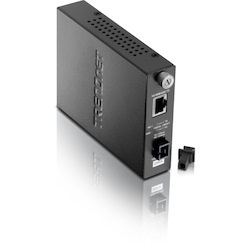 TRENDnet 100Base-TX to 100Base-FX Dual Wavelength Single Mode SC Fiber Media Converter TX 1550nm; Single-mode up to 20km (12.4 Miles)RJ-45;Fiber to Ethernet Converter; Lifetime Protection;TFC-110S20D5