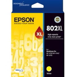 Epson DURABrite Ultra 802XL High Yield Inkjet Ink Cartridge - Yellow - 1 Pack