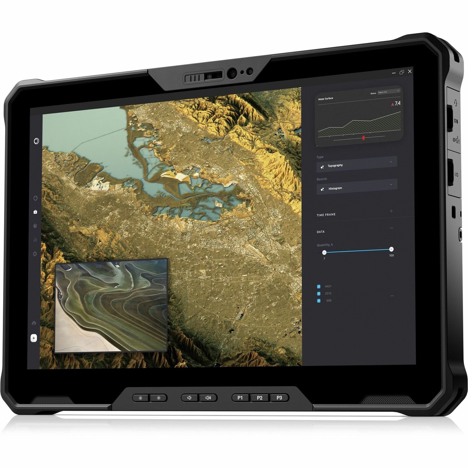 Dell Latitude 7230 Rugged Tablet - 12" Full HD - 16 GB - 256 GB SSD - Windows 10 Pro - Black