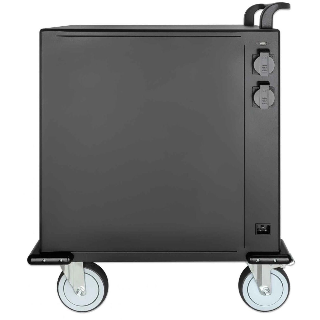 Charging Cabinet/Cart via USB-C x32 Devices, Trolley, Power Delivery 18W per port (576W total), Suitable for iPads/other tablets/phones/smaller chromebooks, Bays 330x22x235mm, Device charging cables not included, Lockable (PIN code), EU & UK power cords