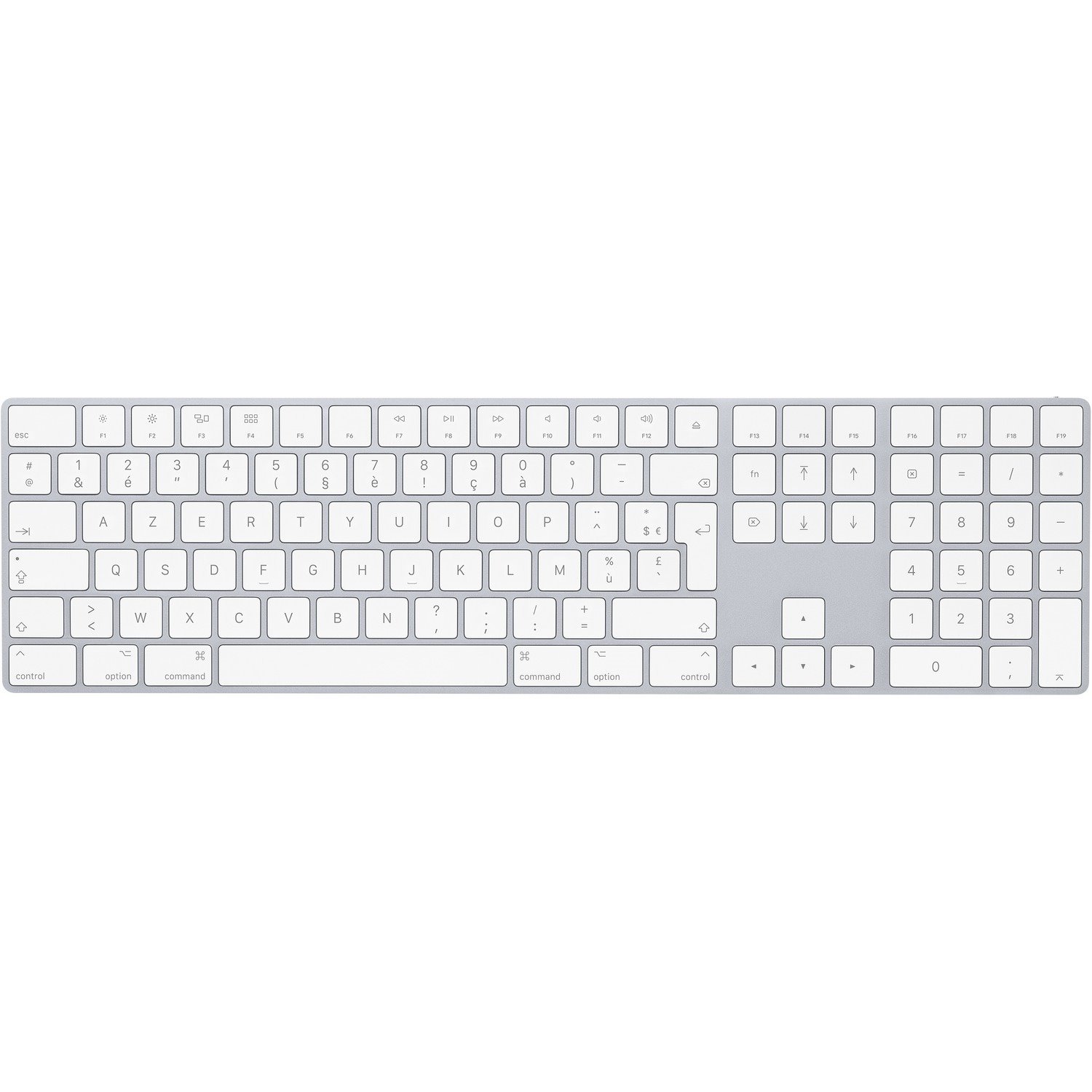 Apple Magic Keyboard - Wireless Connectivity - French - AZERTY Layout - Silver, White