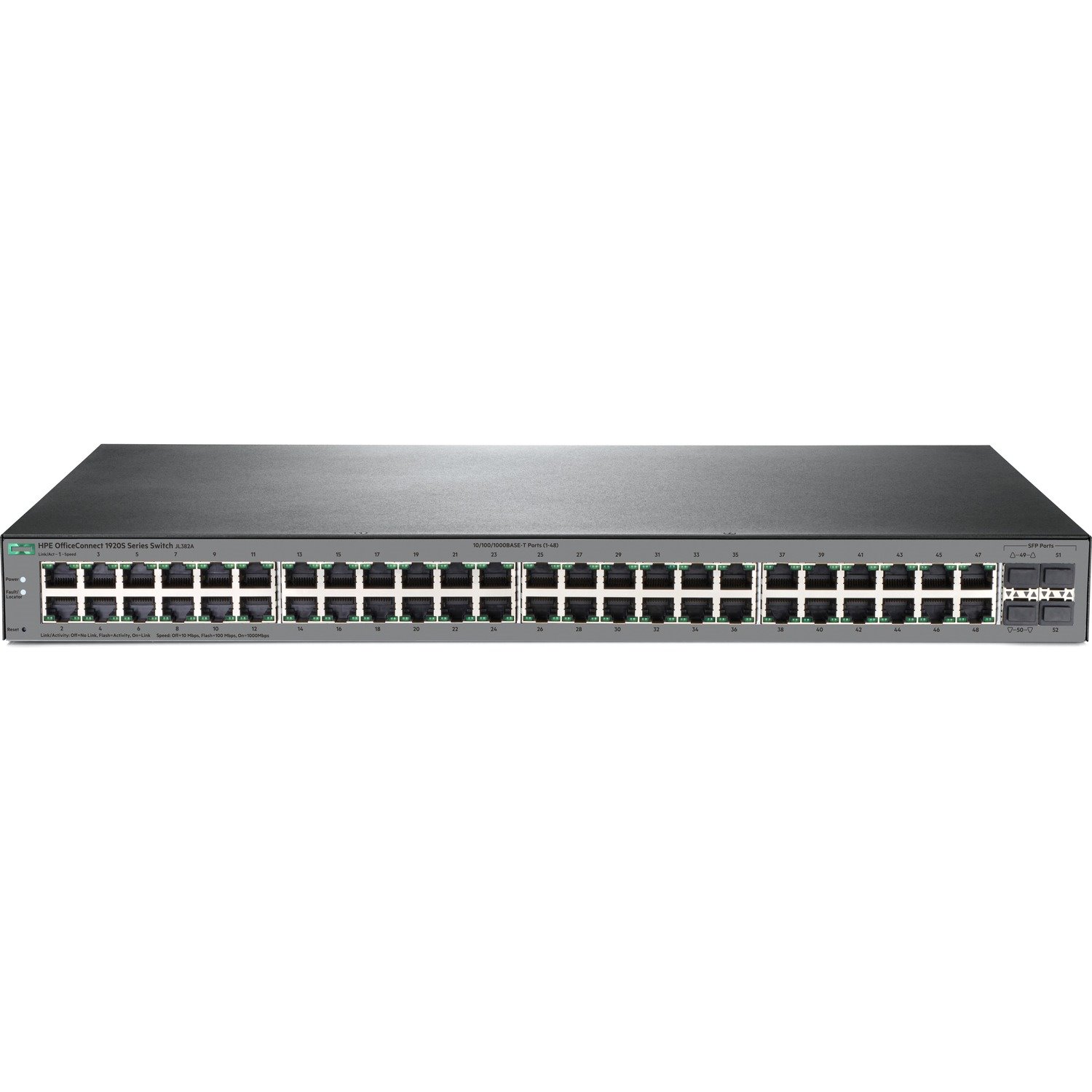 HPE OfficeConnect 1920S 1920S 48G 4SFP 48 Ports Manageable Ethernet Switch - Gigabit Ethernet, Fast Ethernet - 10/100/1000Base-TX, 1000Base-X, 100Base-FX