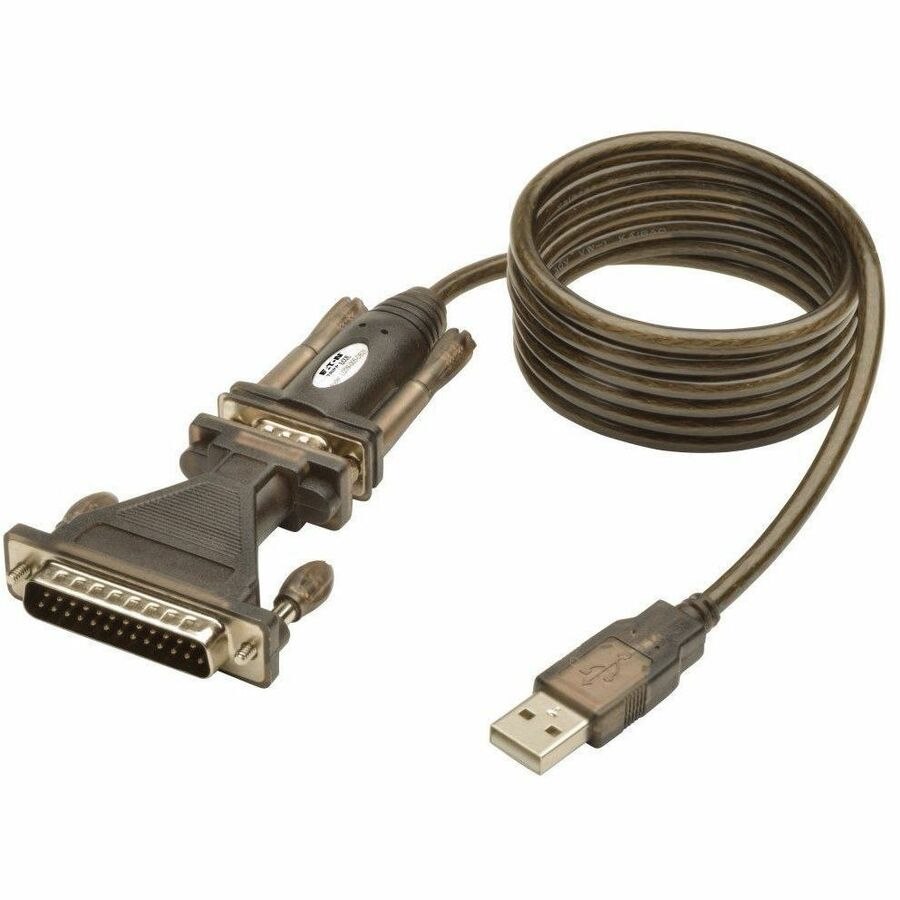 Eaton Tripp Lite Series USB to Serial Adapter Cable (USB-A to DB25 M/M), 5 ft. (1.52 m)