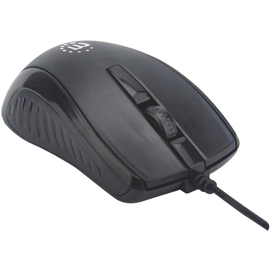 Manhattan Mouse USB Wired (Promo), Black, 1000dpi, USB-A, Optical, Compact, Three Button with Scroll Wheel, Low friction base, Three Year Warranty, Retail Box