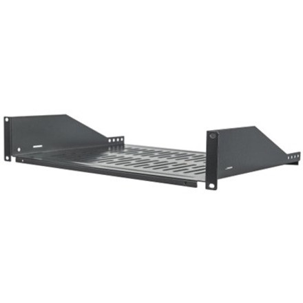 Intellinet Network Solutions 19" Cantilever Shelf, 2U, Fixed, Depth 350mm, Max 15kg, Black, Three Year Warranty