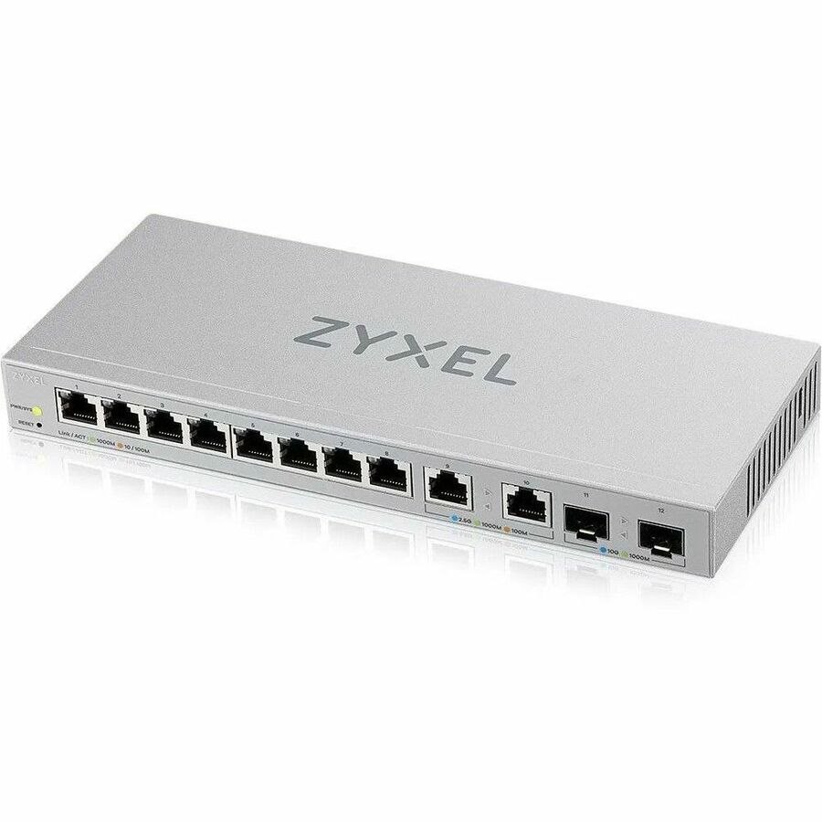 ZYXEL XGS1210-12 12 Ports Manageable Ethernet Switch - Gigabit Ethernet, 2.5 Gigabit Ethernet, 10 Gigabit Ethernet - 10/100/1000Base-T, 2.5GBase-T, 10GBase-X