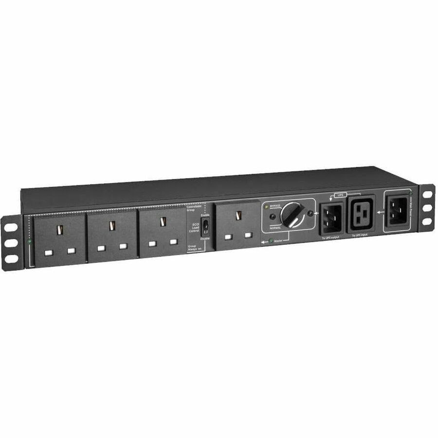 Eaton Tripp Lite Series 220-240V 13A Single-Phase Hot-Swap PDU with Manual Bypass - 4 BS1363 Outlets, C20 & BS1363 Inputs, Rack/Wall