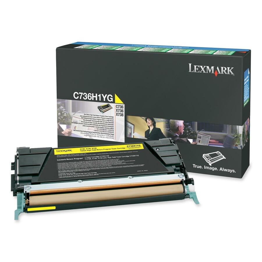 Lexmark Original High Yield Laser Toner Cartridge - Yellow - 1 Each