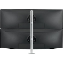 Atdec AWMS-2-LTH75-H-S Desk Mount for Monitor, Curved Screen Display, Flat Panel Display, All-in-One Computer - Silver - Landscape/Portrait