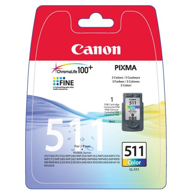 Canon CL-511 Original Inkjet Ink Cartridge - Colour Pack